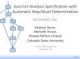 Succinct Analysis Specification with Automatic MayMust Determination PowerPoint PPT Presentation