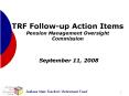 TRF Followup Action Items Pension Management Oversight Commission PowerPoint PPT Presentation