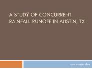 A Study of concurrent rainfall-runoff in austin, tx