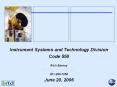 Instrument Systems and Technology Division PowerPoint PPT Presentation