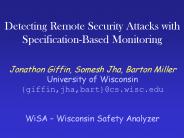 Detecting Remote Security Attacks with Specification-Based Monitoring