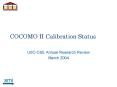 COCOMO II Calibration Status PowerPoint PPT Presentation