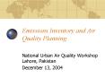 Emissions Inventory and Air Quality Planning PowerPoint PPT Presentation