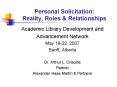 Personal Solicitation: Reality, Roles PowerPoint PPT Presentation