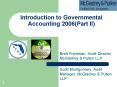 Introduction to Governmental Accounting 2006Part II PowerPoint PPT Presentation