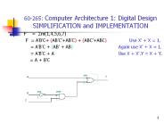 60-265:%20Computer%20Architecture%201:%20Digital%20Design%20SIMPLIFICATION%20and%20IMPLEMENTATION