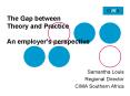 The Gap between Theory and Practice An employers perspective PowerPoint PPT Presentation