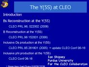 The Y5S at CLEO