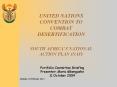 UNITED NATIONS CONVENTION TO COMBAT DESERTIFICATION SOUTH AFRICA PowerPoint PPT Presentation