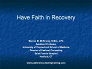 Have Faith in Recovery