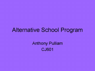 Alternative School Program