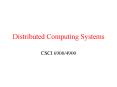 Distributed Computing Systems PowerPoint PPT Presentation