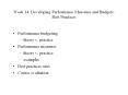 Week 14: Developing Performance Measures and Budgets: Best Practices PowerPoint PPT Presentation