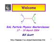 RAL Particle Physics Masterclasses PowerPoint PPT Presentation