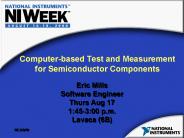 Computerbased Test and Measurement for Semiconductor Components