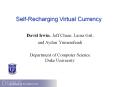 Self-Recharging Virtual Currency PowerPoint PPT Presentation