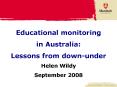 Educational monitoring PowerPoint PPT Presentation