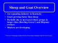 Sheep and Goat Overview PowerPoint PPT Presentation