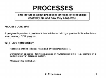 PROCESSES