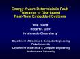 EnergyAware Deterministic Fault Tolerance in Distributed RealTime Embedded Systems PowerPoint PPT Presentation