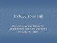 UVACSE Town Hall PowerPoint PPT Presentation