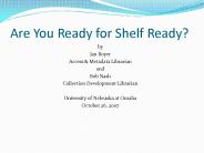 Are You Ready for Shelf Ready?
