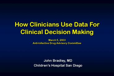 Outpatient Antibiotic Therapy