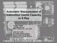 Automatic Measurement of Instruction Cache Capacity in X-Ray