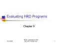 Evaluating HRD Programs PowerPoint PPT Presentation