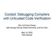 Coolaid: Debugging Compilers with Untrusted Code Verification