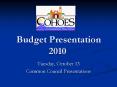 Budget Presentation 2010 PowerPoint PPT Presentation