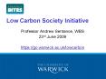 Low Carbon Society Initiative PowerPoint PPT Presentation
