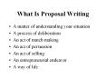 What Is Proposal Writing PowerPoint PPT Presentation