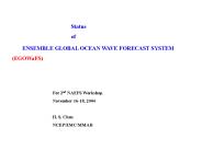 ENSEMBLE GLOBAL OCEAN WAVE FORECAST SYSTEM PowerPoint PPT Presentation