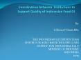 Coordination between Institutions to Support Quality of Indonesian Food GI PowerPoint PPT Presentation