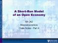 A Short-Run Model of an Open Economy PowerPoint PPT Presentation