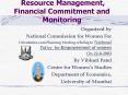 Resource Management, Financial Commitment and Monitoring PowerPoint PPT Presentation