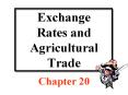 Exchange Rates and Agricultural Trade PowerPoint PPT Presentation