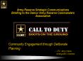 Army Reserve Strategic Communications Briefing to the Senior Army Reserve Commanders Association PowerPoint PPT Presentation
