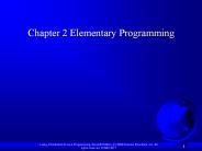 Chapter 2 Elementary Programming