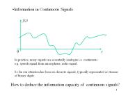 Information in Continuous Signals