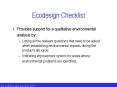 Ecodesign Checklist PowerPoint PPT Presentation