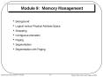 Module 9: Memory Management PowerPoint PPT Presentation