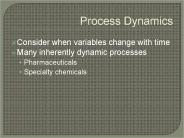Process Dynamics