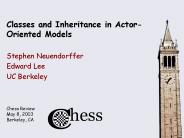 Classes and Inheritance in Actor-Oriented Models