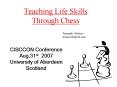 Teaching Life Skills Through Chess PowerPoint PPT Presentation