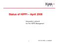 Status of HIPPI  PowerPoint PPT Presentation