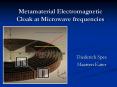 Metamaterial Electromagnetic Cloak at Microwave frequencies PowerPoint PPT Presentation