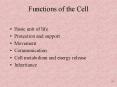 Functions of the Cell PowerPoint PPT Presentation