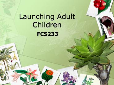 Launching Adult Children